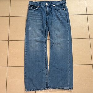 True Religion Billy Super T  Relaxed Fit Blue Jeans 36x33